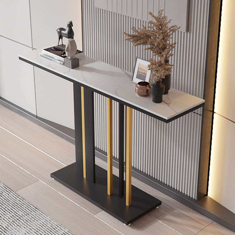 轻奢岩板玄关桌子靠墙新款入门条案客厅门厅案台走廊过道长条供桌