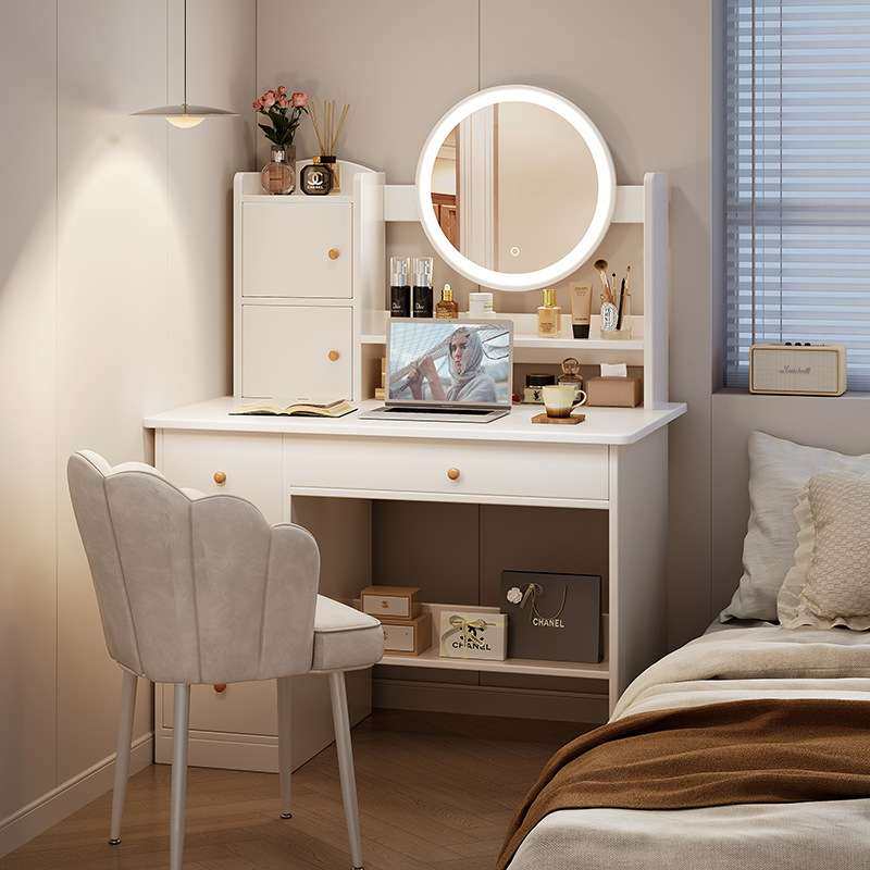 梳妆台卧室家用二合一书桌化妆桌一体简约小户型化妆桌镜子收纳柜,3C数码配件,其它配件,淘宝优惠券,粉丝福利购,淘宝优惠卷
