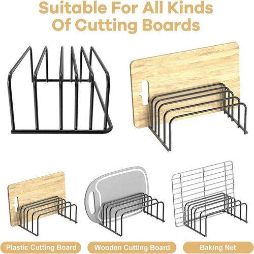 Home Kitchen Countertop Sitting Cutting Board Drain Rack Wit