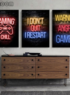 Gaming Room Decoration Poster Wall Art Video Game Canvas Pai