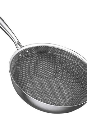 Thickened Stainls Steel Wok Honeycomb Non-stick Pan Ls Fume