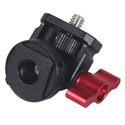 Monitor Mount Holder Tripod Head with Cold Shoe Mount Adapte