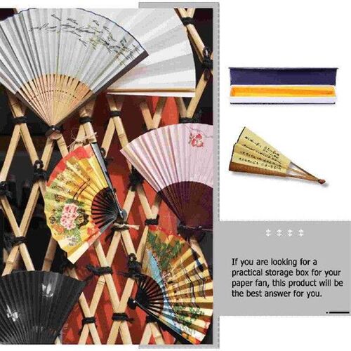 Vintage Fan Box Hand Held Baby Boxes for Shower Paper