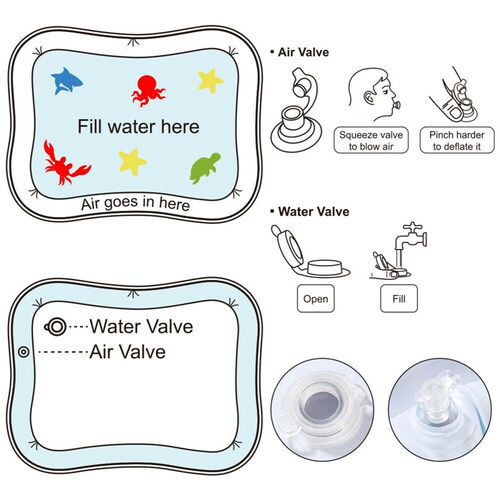 Baby Water Mat Inflatable Water Play Mat Crawling Pad Game I