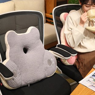 座椅靠垫办公室腰靠工位久坐护腰床头沙发抱枕可爱汽车靠腰枕靠背