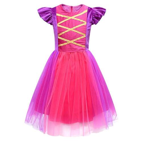 Girls Halloween Costume Ruffle Sleeve Dress with Cloak