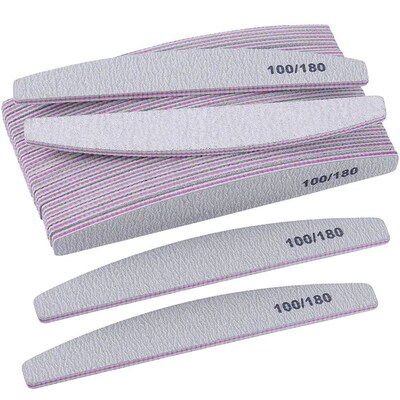 5Pcs/Lot Nail File Mix Color Limas 80/100 Grit Professional