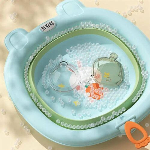Cartoon Rabbit Baby Folding Washbasin Household Folding Basi