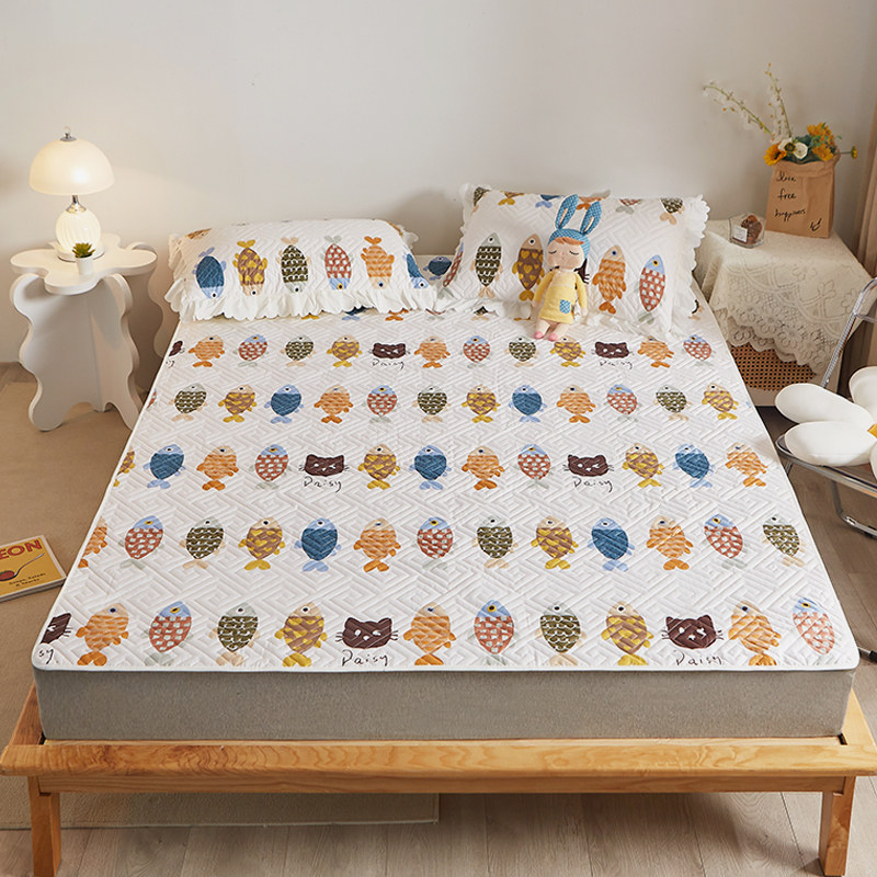 罗兰全棉床垫保护垫床褥软垫子单人家用可洗薄垫褥防滑折叠垫被,床上用品,床垫/床褥/床护垫/榻榻米床垫,淘宝优惠券,粉丝福利购,淘宝优惠卷