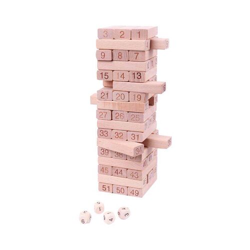 Jumbo Tumbling Tower Set 51pcs Wooden Blocks Extra Large
