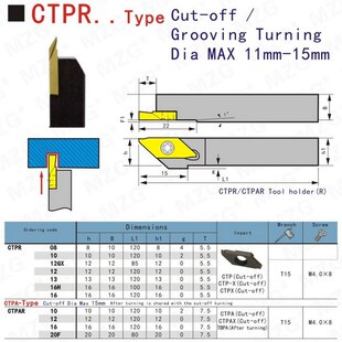 CTPAR 12*12 16*16 Small Parts Processing Toolholders CNC Tur