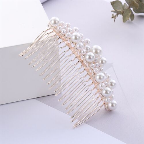 Women Bridal Rhinestone Clips Pearl Hair Combs Wedding Hair