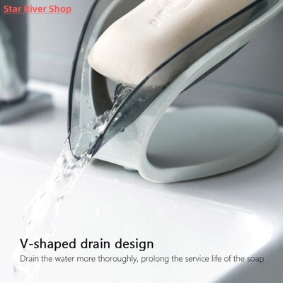 Bathroom Soap Holder Leaf Shape Soap Box Kitchen Dish Storag