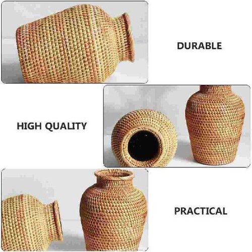 Rattan Vase Decorations Woven Basket Home Flower Pots