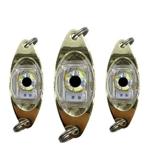 Bass Spoon LED Lure Light Eye Shape Attracting Fish Flash