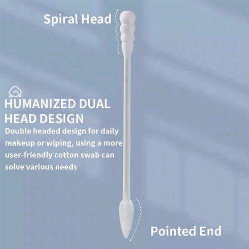 200PCS Disposable Double-Headed Cotton Swab Ear Cleaning Mak