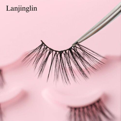Half Eye Lashes 3/5 Pairs Faux Mink Lashes Reusable False Ey