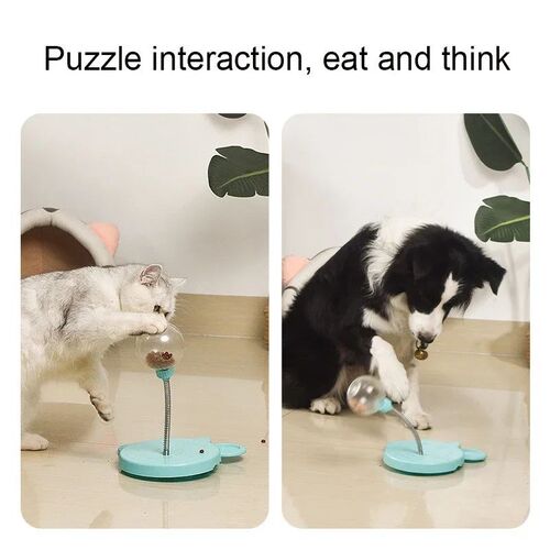 Pet Puzzle Food Leaking Ball Toy Cat Dog Interactive reat Le