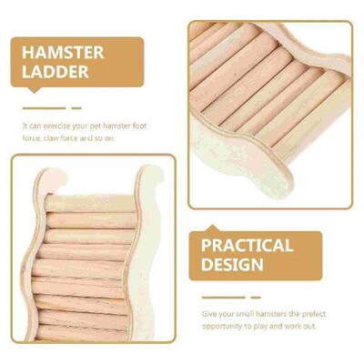 1PC Wooden Hamster Cage Climbing Ladder Hamster Playing