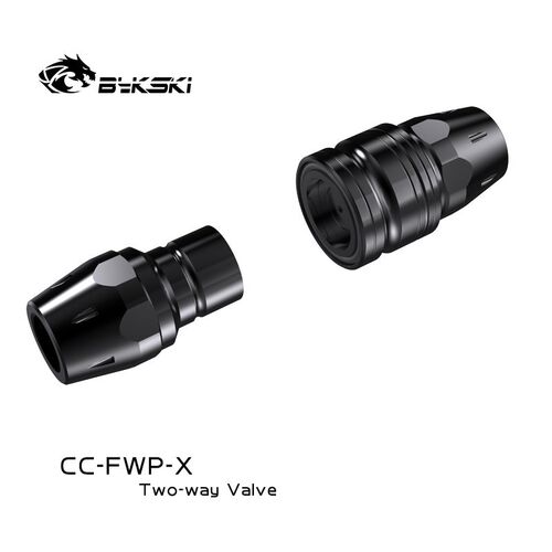 Bykski Two Way Water Stop Valve, Drain Fast Truncation Disc