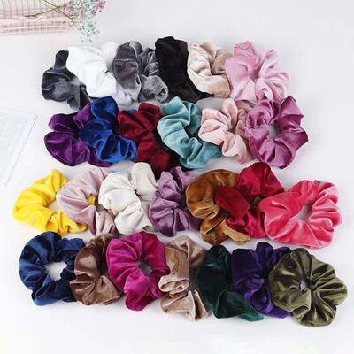 4PCS/Set Korea Velvet Scrunchie Rubber Elastic Hair Bands So