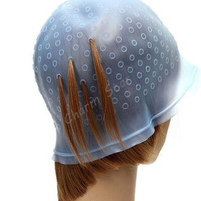 These reusable dye highlights cap hair colouring