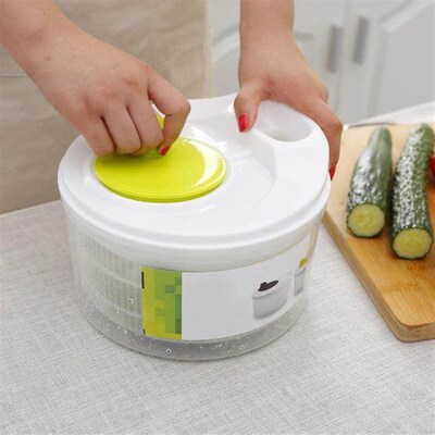 Salad Spinner Lettuce Greens Washer Dryer Drain Crisper Stra