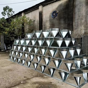镀锌白铁皮方变圆变径排烟管道风机出风口净化器法兰接口天方地圆
