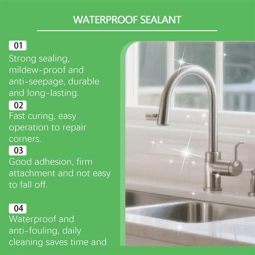 JUE FISH Waterproof Sealant - Fast-Drying, Mold-Resistant, a