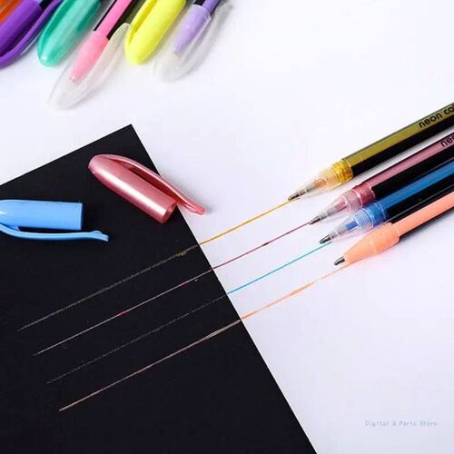 M17F 12 Colors Gel Pen Set Glitter Highlighter Pastel Pens f