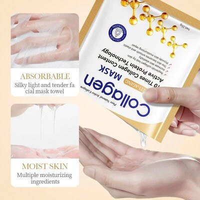 10 pieces of anti-wrinkle collagen mask, moisturizing, rejuv