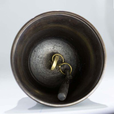 Ritual copper gourd Feng shui ornaments Tao Bell three fork
