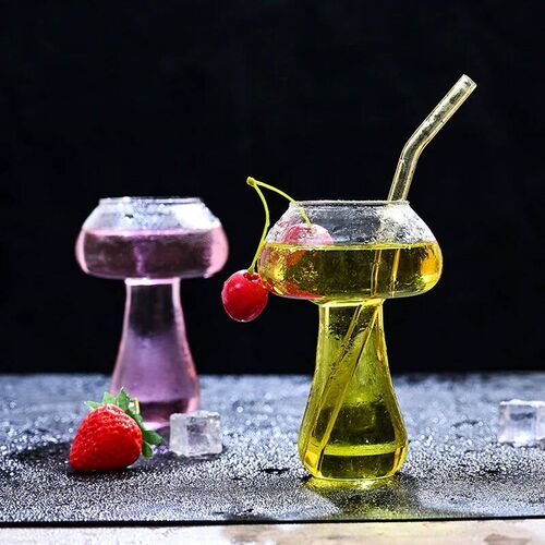 Cute Mushroom Cocktail Glass 260ml Cup For Drinks Beer Creat