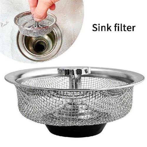 Kitchen Sink Sewer Strainer Basin Drain Stopper Stainless