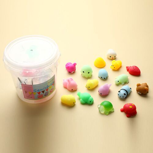 24pcs Squishy Toy Cute Animal Antisss Ball  Mochi Toy Sss Re