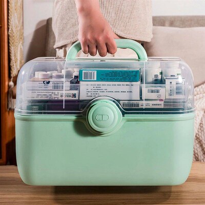 First Aid Kit Container  3 Layers Medicine Sto