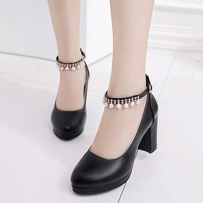 Womens Wedding Shoes String Bead Ankle Strap Elegant