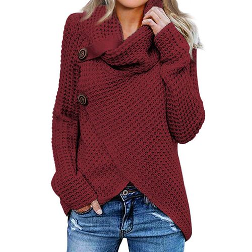 Pull Femme Women Long Sleeve Solid Sweatshirt Pullover Tops
