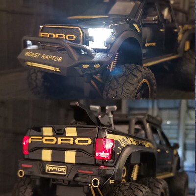 1/28 Ford Raptor F150 Pickup Alloy Car Model Diecasts & Toy