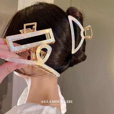 tic Acid Gradient Metal Hairpin Temperament Back of Head Mer