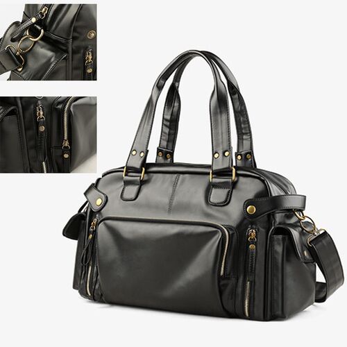 Mens Soft Leather Briefcase For Laptop Tote Bags Business S