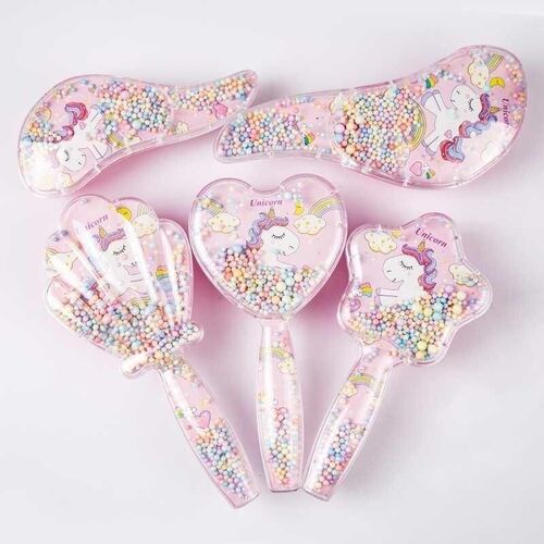 5 Styles Pink Unicorn Anti-static Hair Brush Scalp Massage T