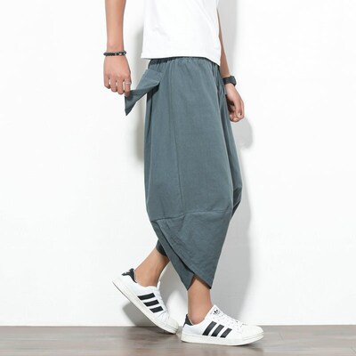 Summer Beach Pants Plus Large Size Mens Carrot Pants Loose