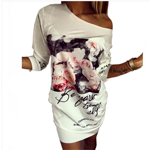 Summer Fashion New Casual Slim Dress  Mini Package Hip