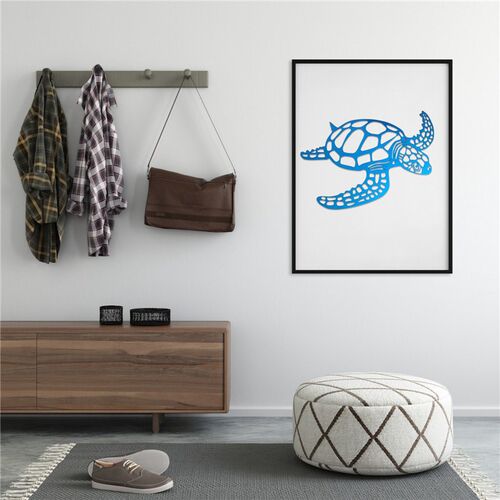 Metal Sea Turtle Ornament Beach Theme Decor Wall Art Decorat