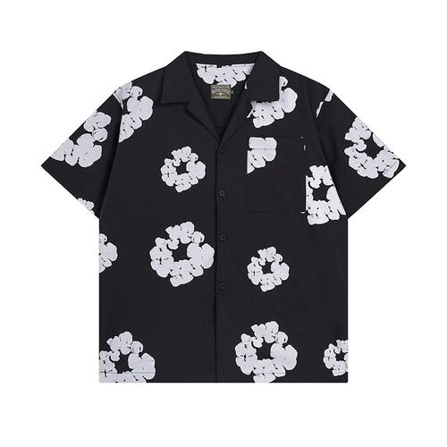 Denim Tears Kapok Printed Woven Short Sleeve Shirt Loose Fiv