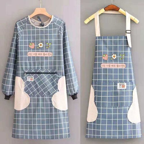Waterproof and Oil-proof Apron Hand-wiping Cover Clothes wit
