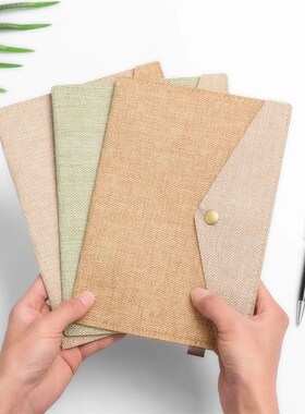 1PC A4/A5 Imitation Linen Big Capacity Document Bag Simple C