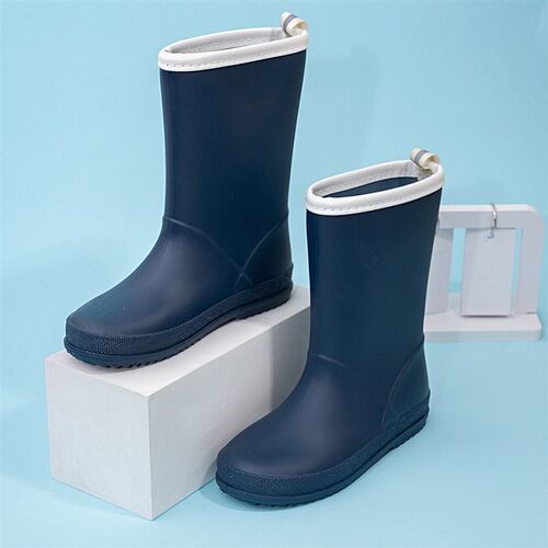 Solid Color Rain Boots, Mid-calf Rain Boots, Men And Women,