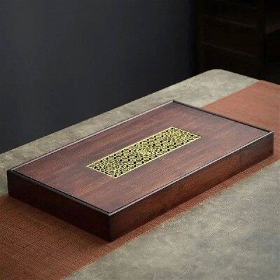 Solid Wood Tea Tray Drainage Water Storage Kung Fu Tea Set